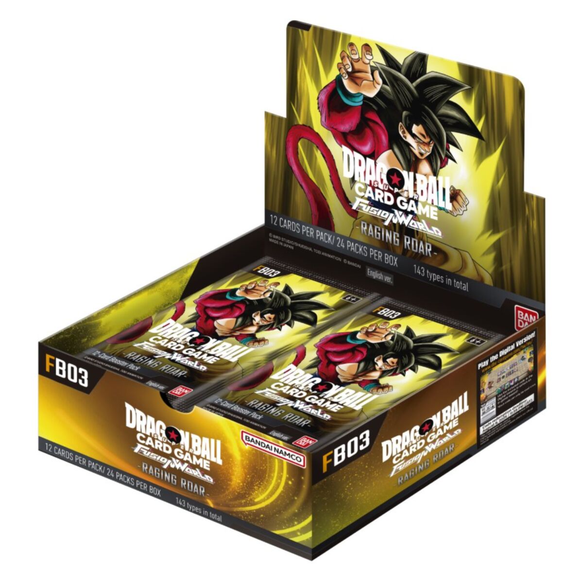 dragon ball legend of the dragon balls booster box Super Fusion World 12 cards per pack.Rarity173 types totalCommon x60 (normal)Uncommon x30 (normal)Rare x29 (silver foil ver.) Super Rare x18Special Rare x14Special Leader Rare x9Campaign Rare x7Secret Rare x4God Rare x2Please note Legend of The Dragon Balls